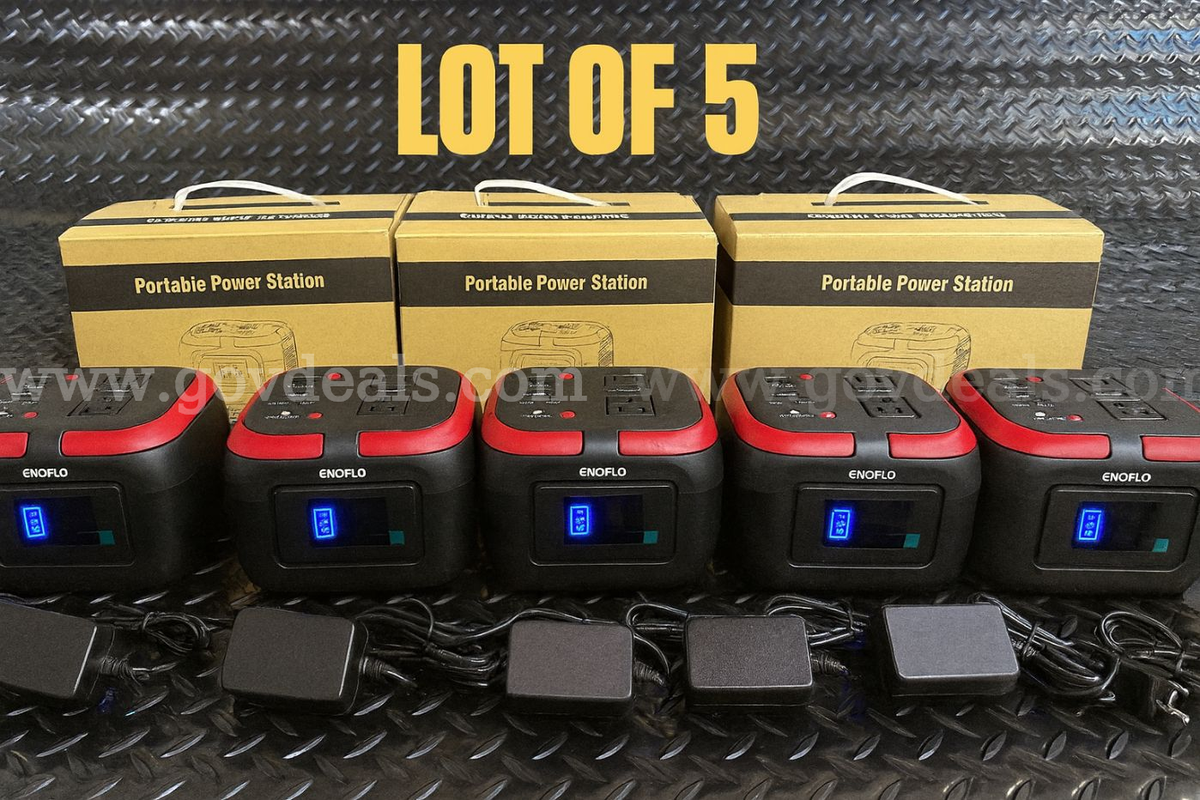 Lot of 5 - FREE SHIPPING – Portable Power Station 97Wh 120W Backup Lithium Battery