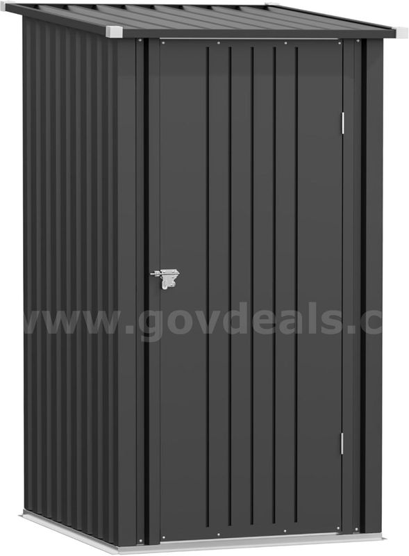 FREE SHIPPING - 3x3FT Outdoor Metal Storage Shed Lockable Backyard Garden Shed Black