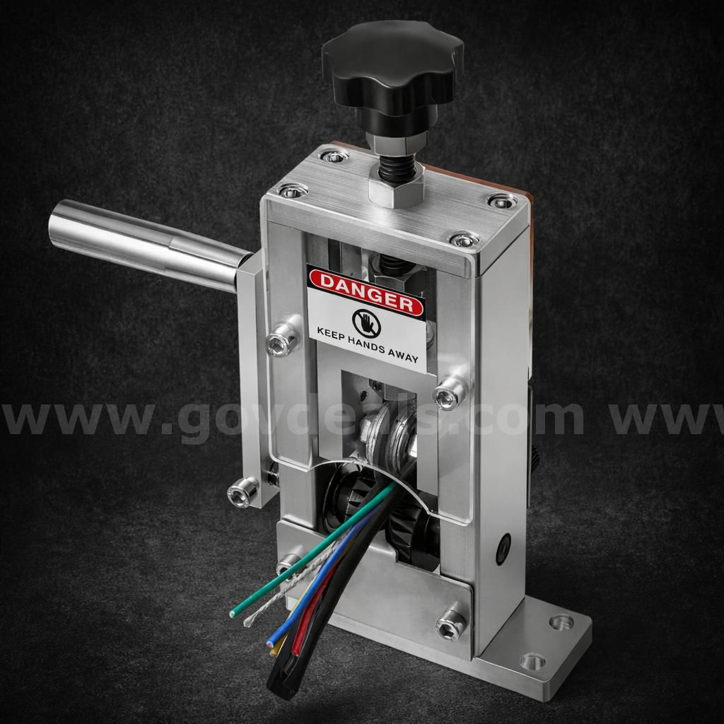 FREE SHIPPING -New Manual Copper Wire Stripping Machine Hand Crank or Drill Powered 0.06-1in