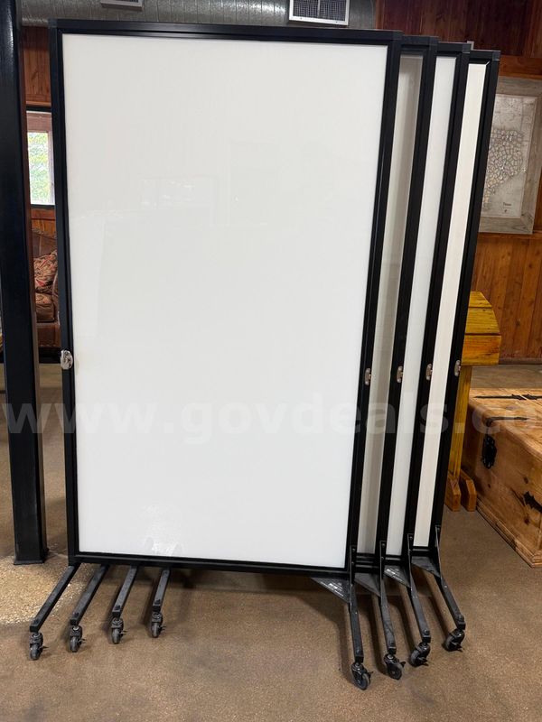 10 SCREENFLEX Room Portable Divider: White Board Panels 6 Ft H 3Ft W