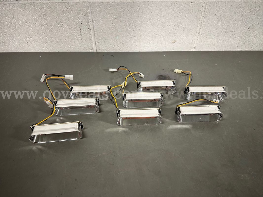 RARE Lot of 8 Whelen Linear Amber Lightheads for Justice Lightbars-WILL SHIP