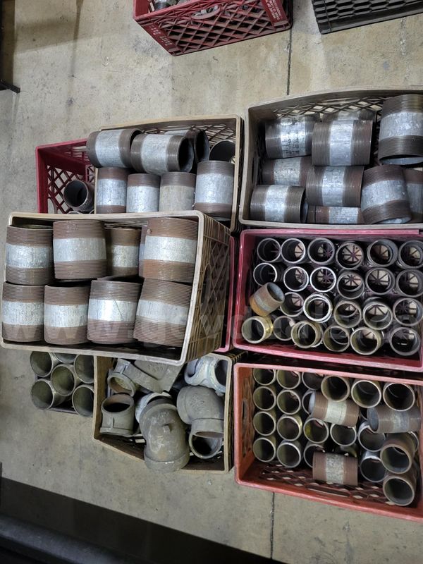 Various Galvanized Steel Plumbing Supplies