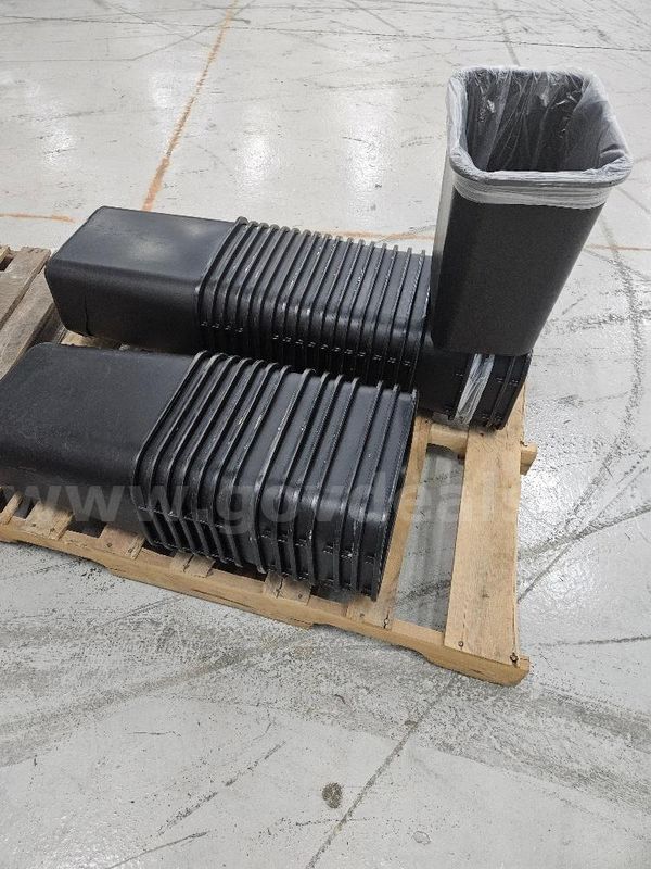 37 Small Black Garbage Bins. Sold As-Is.