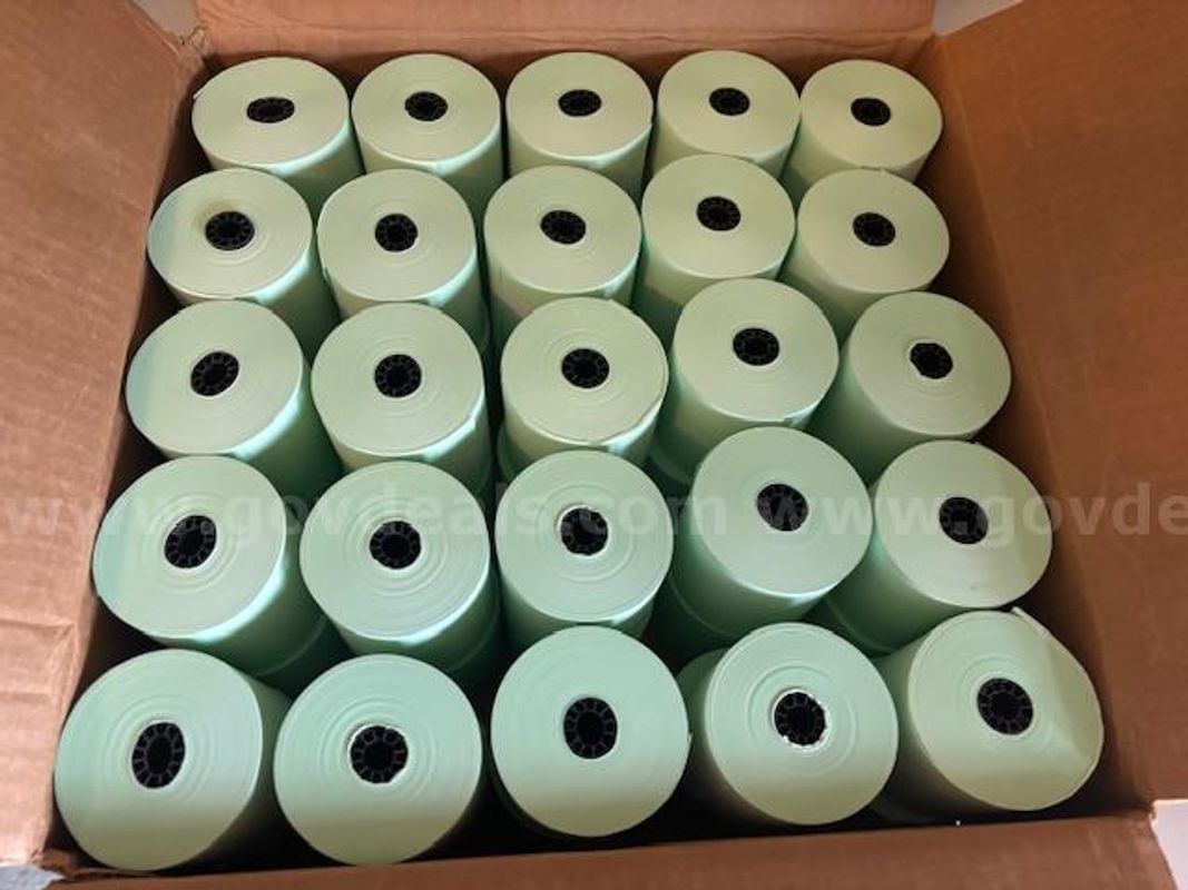 Share (50 Rolls) 3" x 190' Single Ply Green Bond Paper, Retail X711-182 POS Roll