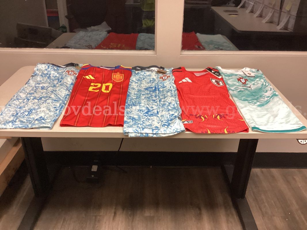 Lot of 5 Soccer Jerseys 