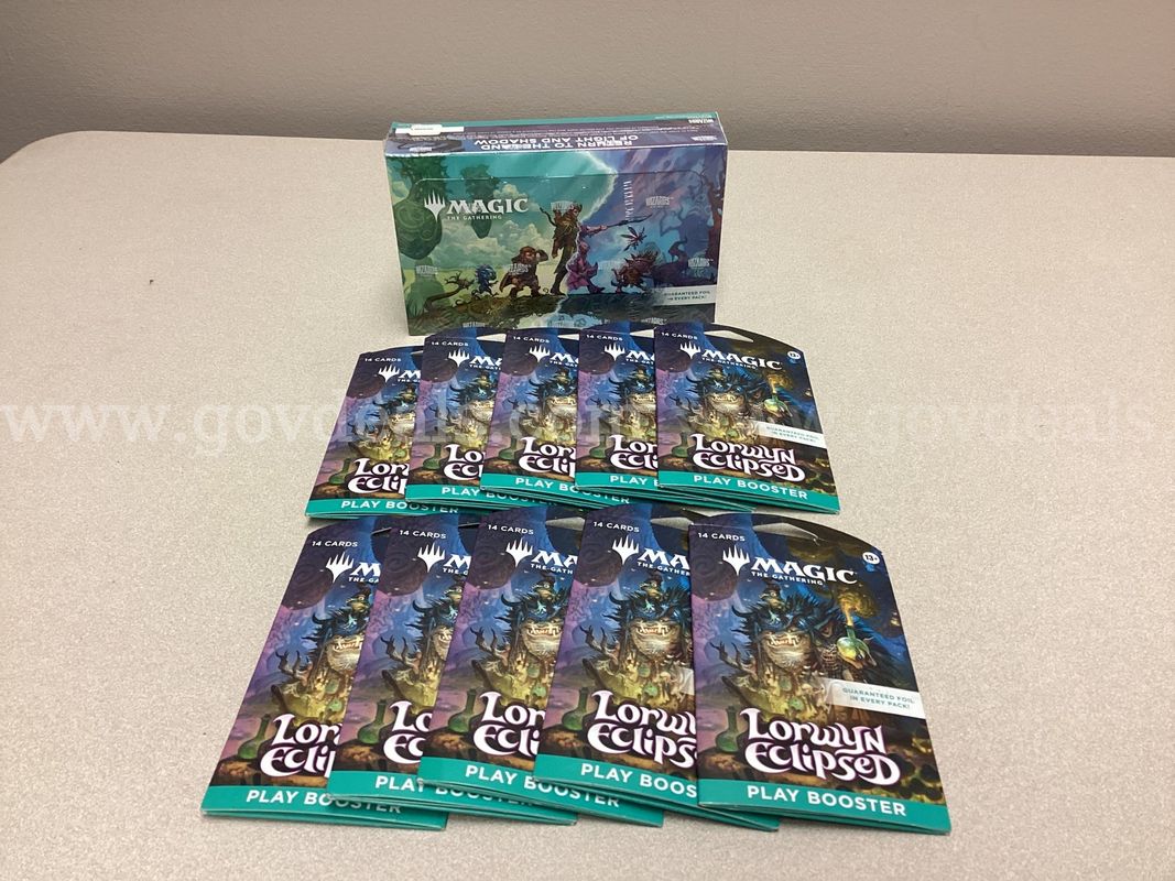 Magic the Gathering Lorwyn Eclipsed Play Boosters & 10 Sleeved Play Boosters