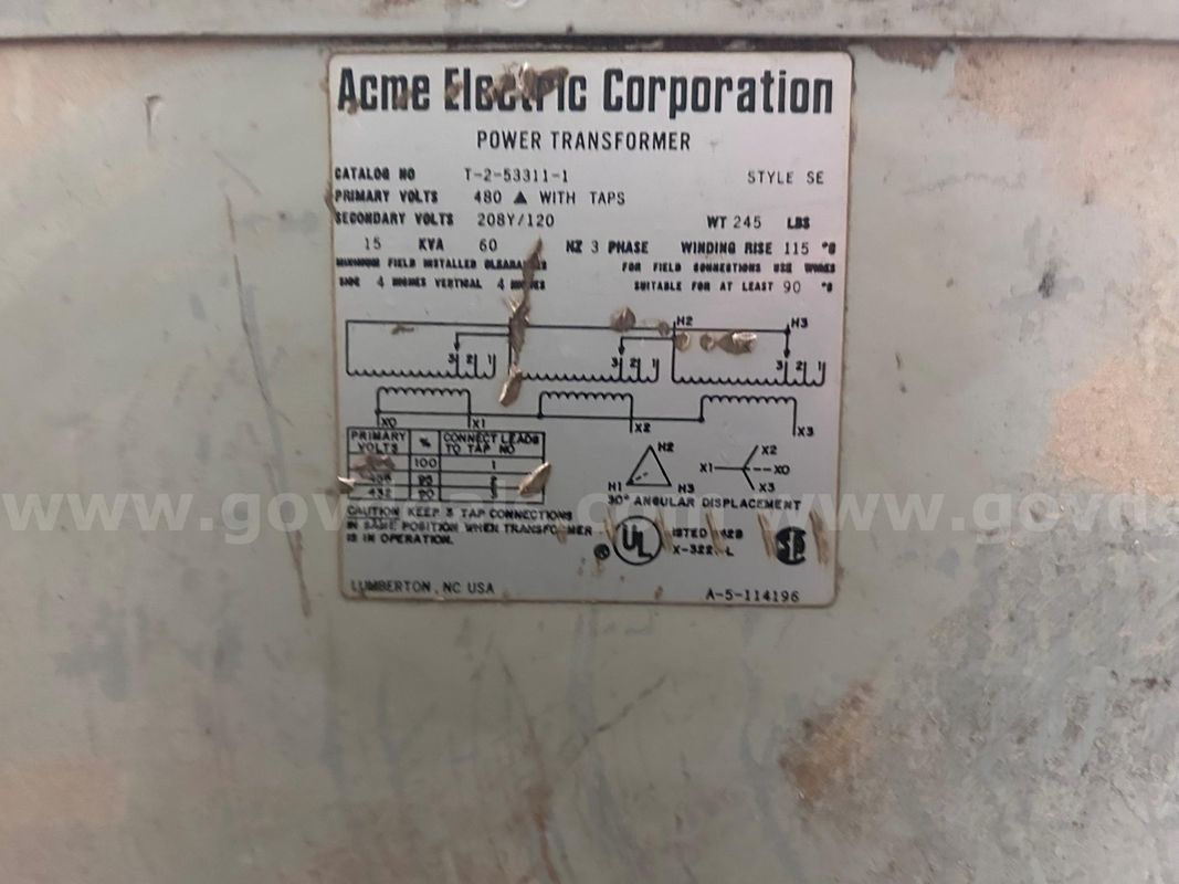 Acme Electric Corporation Transformer (T7)