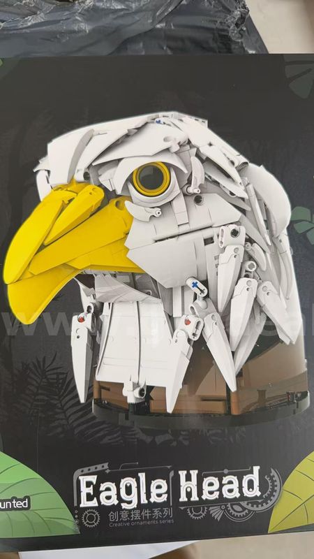 SHIPPING AVAILABLE DK 5015 Eagle Head Building Blocks Set, 1082 PCS Bionic Wall Mounted & Vertical Ornament(6-09)
