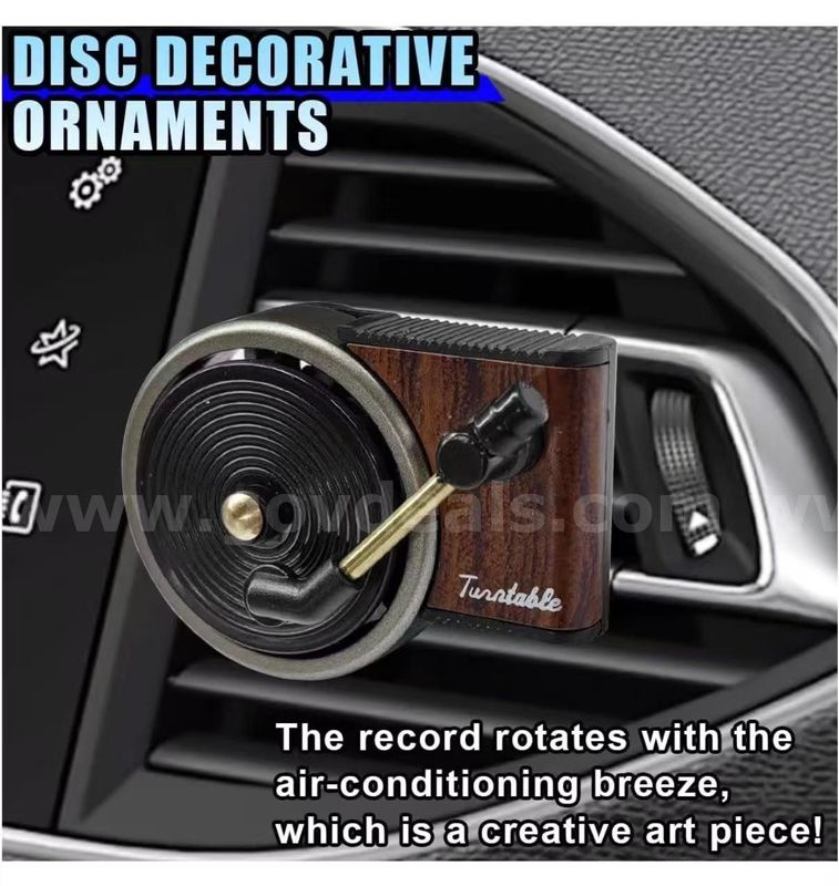 SHIPPING AVAILABLE Lot of 10 Record Player Car Air Freshener Vent Clip, Car Diffuser Air Conditioner Vent Out(5-04)