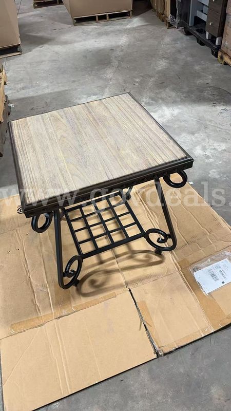 SHIPPING AVAILABLE lot of 4 Vintage Scroll Wrought Iron Side Table, 2‑Tier Industrial Plant Stand End Table(AB-03)