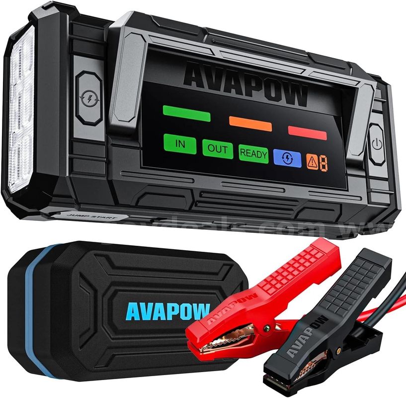 SHIPPING AVAILABLE AVAPOW 8000A Battery Jumper Starter Portable with 4″ HD Display PD 30W Dual-Way Fast Charging(30-wu)