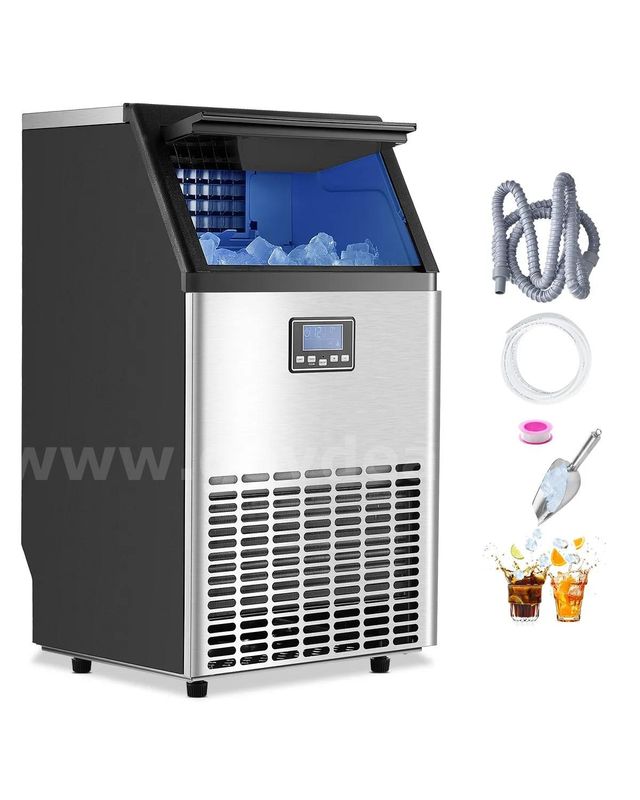 SHIPPING AVAILABLE Commercial Ice Maker Machine, 100lbs/24H Ice Maker Machine with 33lbs Storage Capacity(7-J4)