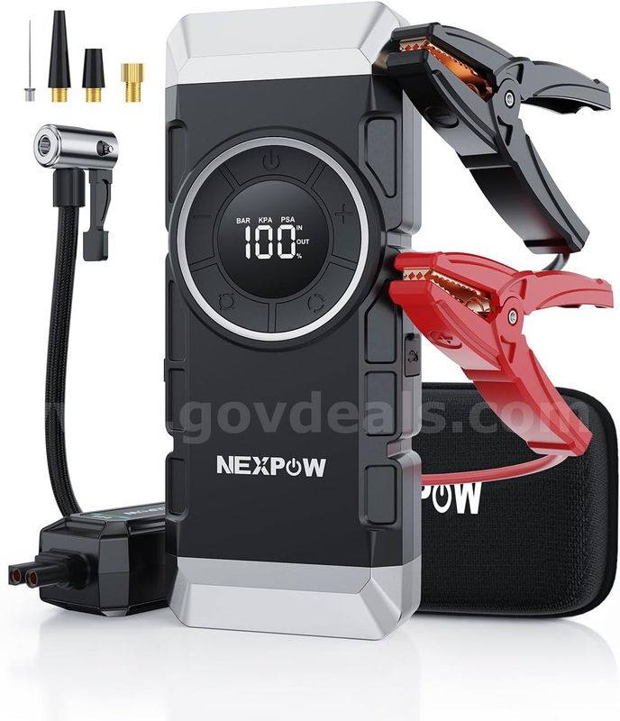 SHIPPING AVAILABLE NEXPOW NP2 3000A Jump Starter with Air Compressor, 160PSI Digital Tire Inflator, 12V Portable(8888-u)