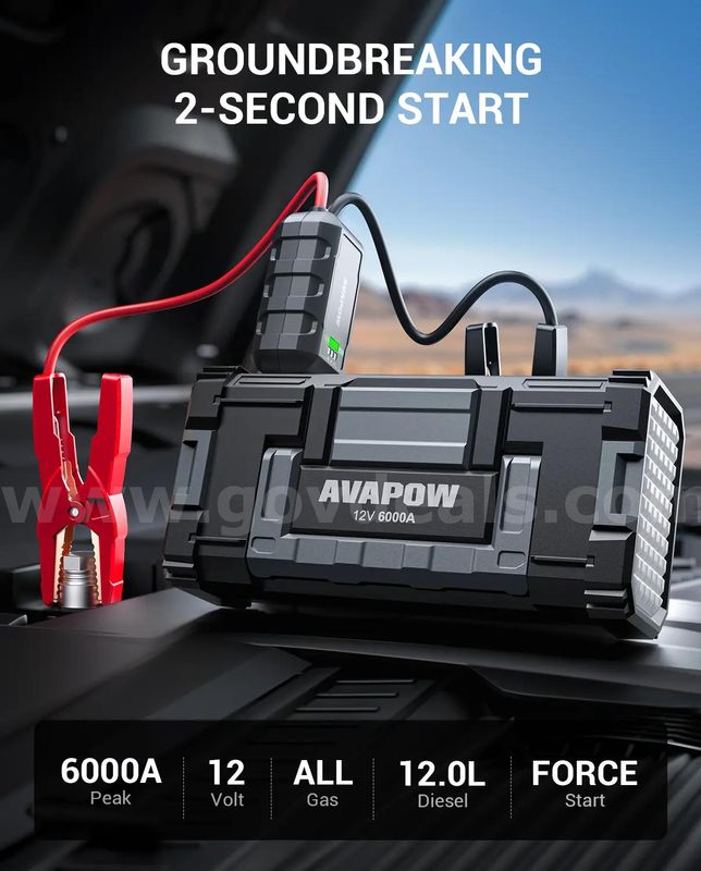 SHIPPING AVAILABLE AVAPOW A68 Jump Starter, 18W QC3.0 Fast Charge Car Battery Booster Pack, 16 LED Portable Power(18-wu)