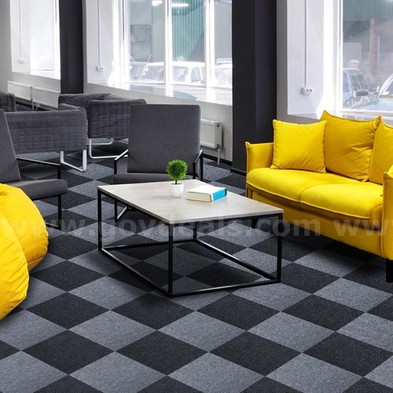 SHIPPING AVAILABLE 180PCS Grayish Blue Carpet Squares 12x12in Carpet Tiles Peel and Stick Non-Slip(A0004–A3)