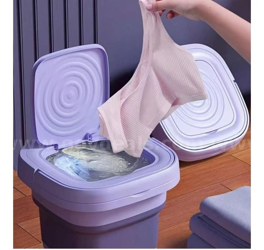 Shipping available Lot of 10 BRAND NEW Portable Folding Mini Washing Machine, Compact Design, Purple(HIH2005003)