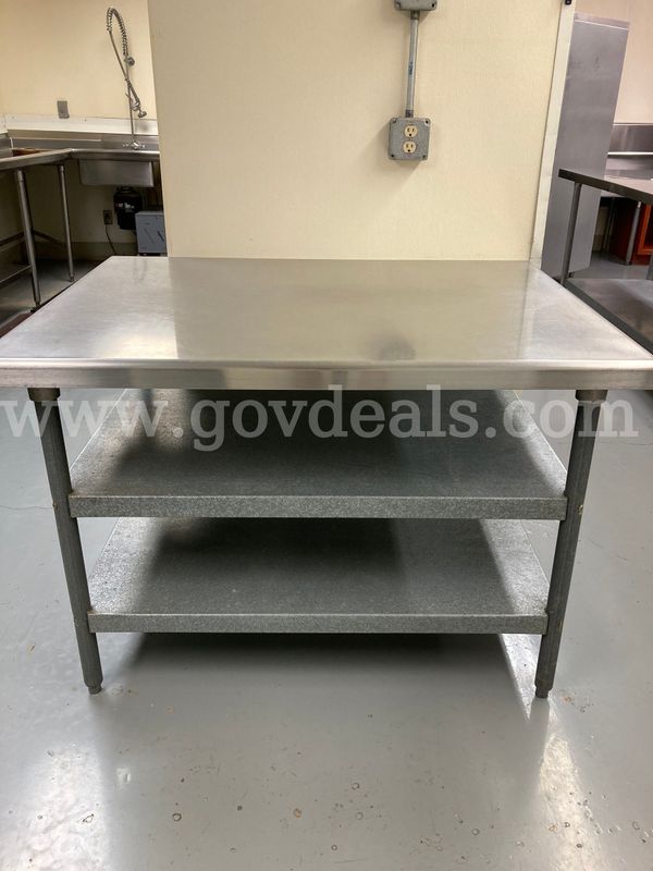 48" x 36" x 33.5" Stainless Steel Prep Table