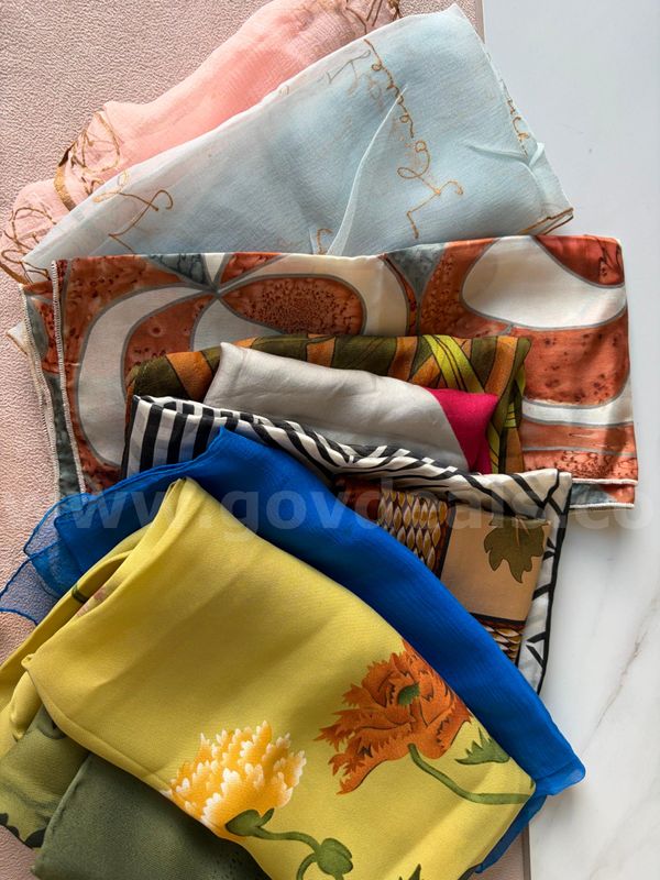 Lot of (9) Jim Thompson/Jacques Heim Vintage Silk Scarves Collection