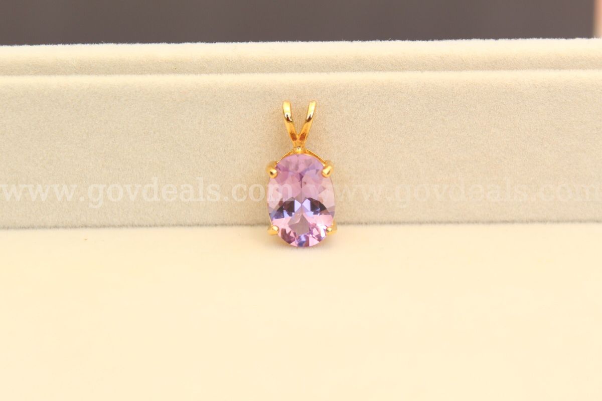 Vintage 10k Gold Amethyst Pendant