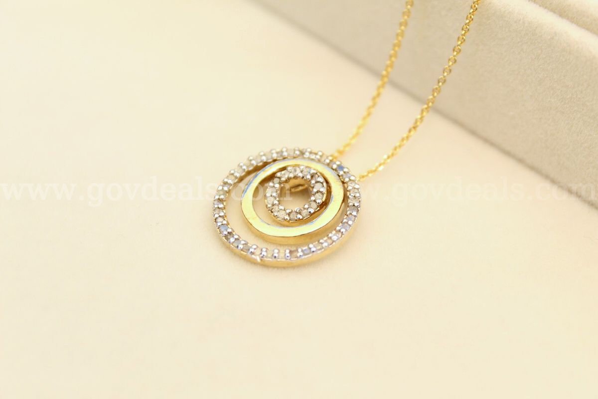 Vintage Gold Plated Diamond Necklace