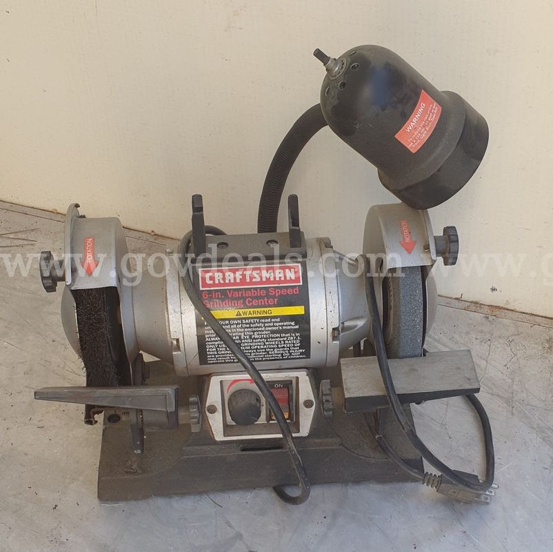 GRINDER, BENCH MOUNT, 6 IN WHEELS, VARIABLE