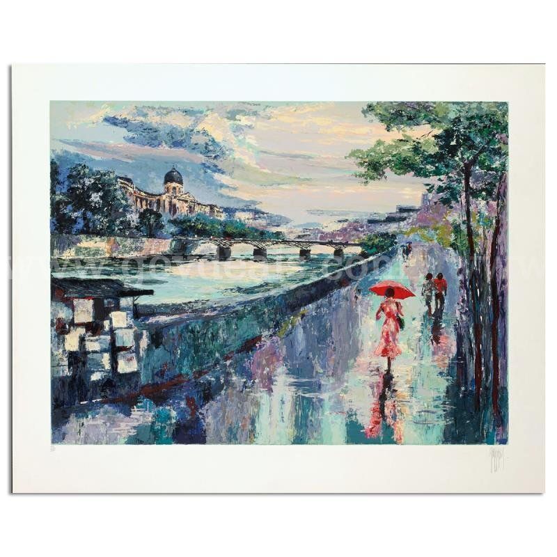 Mark King, "Pont Des Artes" Limited Edition Fine Art