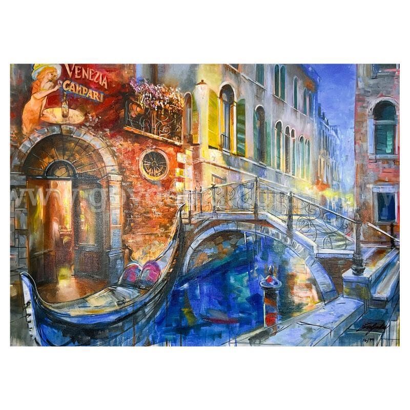 Vadik Suljakov, "Gondola at Twilight" Limited Edition Fine Art