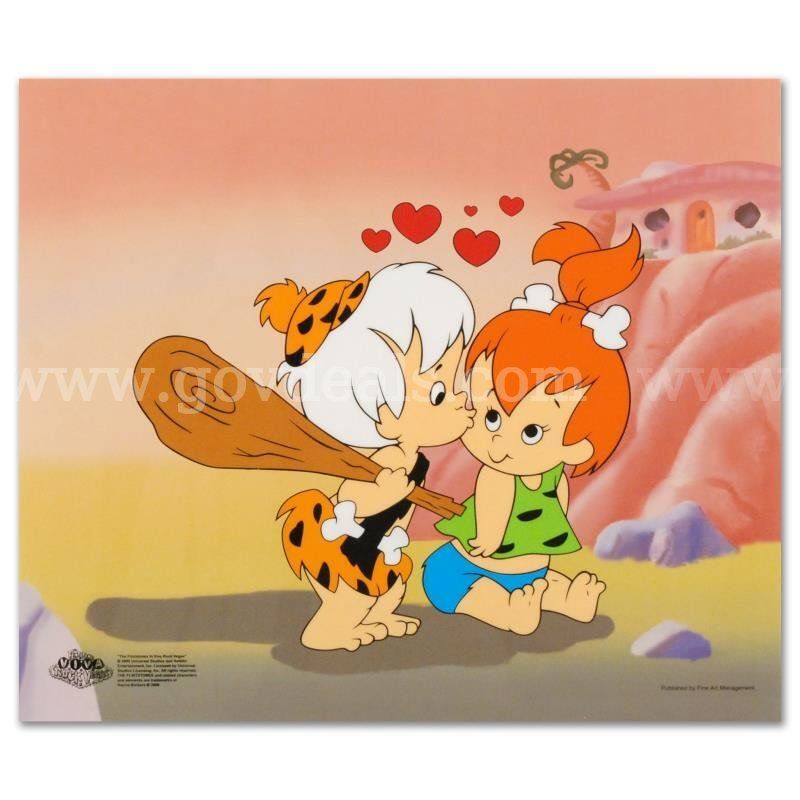 The Flintstones, "Pebbles and Bam Bam" Limited Edition Fine Art