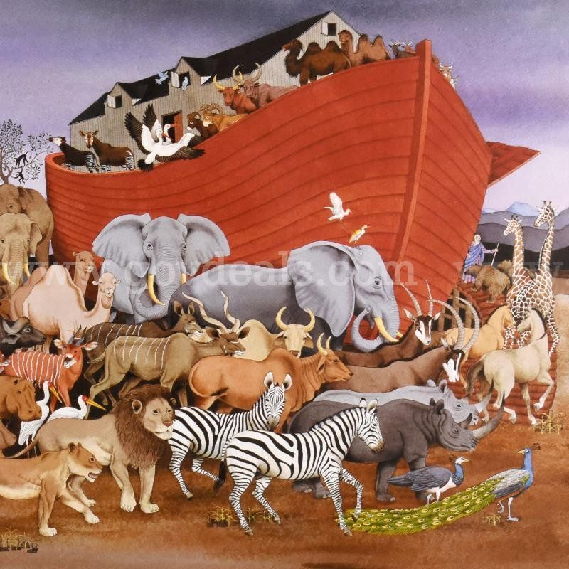 Tony Chen, "Noah and the Animals" Limited Edition Fine Art