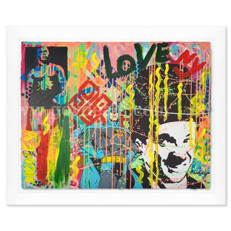 Nastya Rovenskaya, "Batman And Chaplin" Original Fine Art