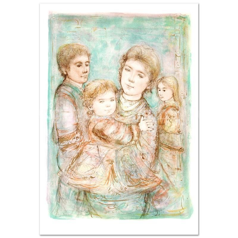 Edna Hibel (1917-2014), "Portrait of a Family" Limited Edition Fine Art