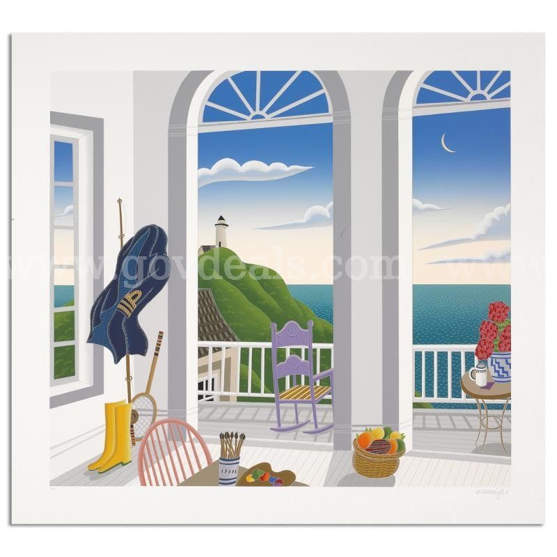 Thomas Mcknight, "Nantucket Porch" Limited Edition Fine Art