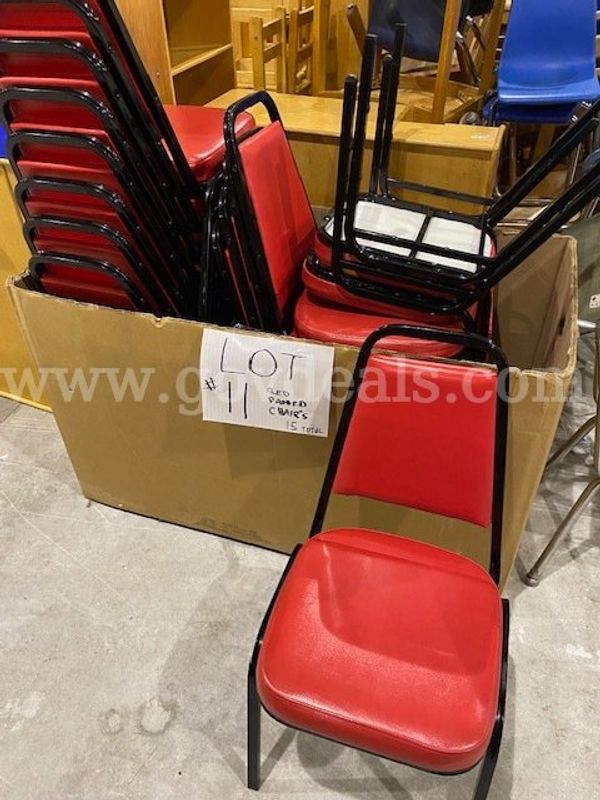 Chairs Red Padded Chairs