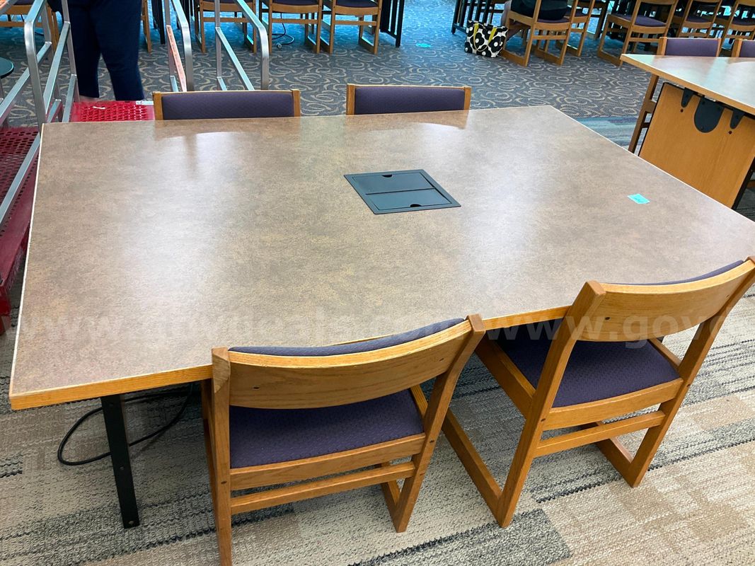 #7 Premium Library Study Tables & Jasper Chairs Set (Disassembled)