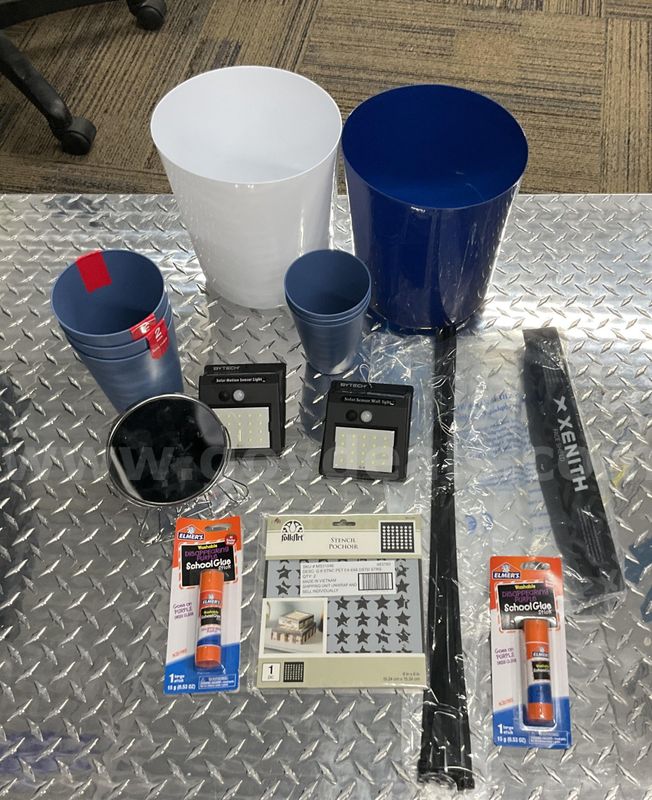 Multi-Purpose Home, Garden & Craft Utility Bundle - Solar Lights, Planters, Office & More!