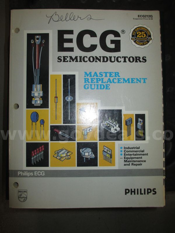 Vintage 1991 Philips ECG Semiconductors Master Replacement Guide (ECG212Q)