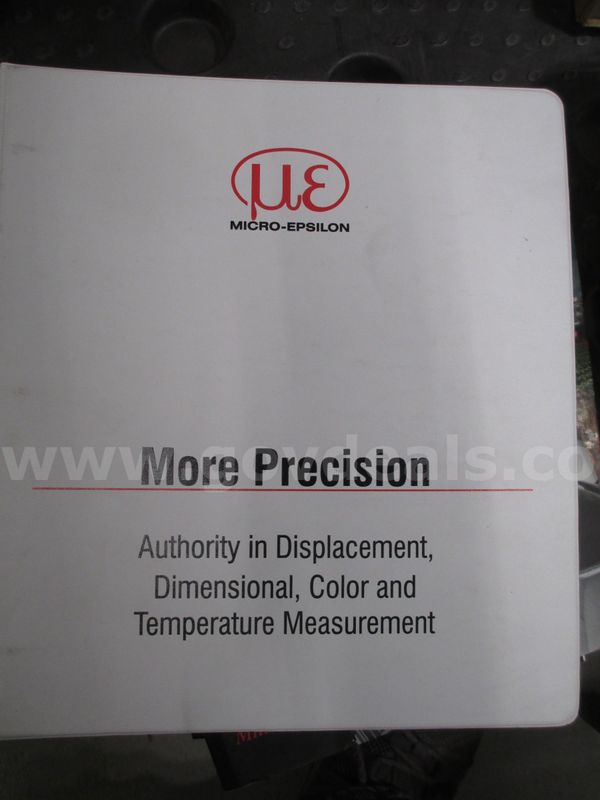 Micro-Epsilon "More Precision" Industrial Measurement Reference Binder / Product Catalog
