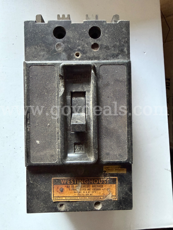 Westinghouse Ac De-Ion 3 Pole Circuit Breaker 20a Frame F Style No.1222033 *Will Ship*