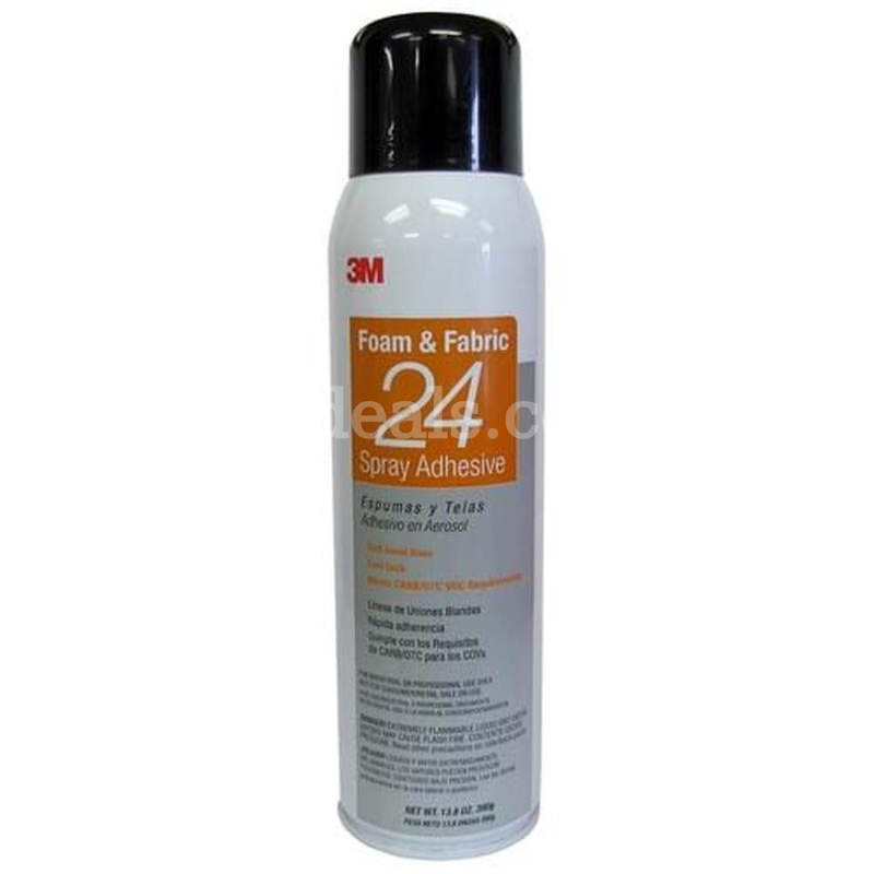 CASE OF 12 BOTTLES 3M Foam & Fabric Spray Adhesive 24, Orange, 16 fl oz Can (Net Wt 13.8 oz) NEW *WILL SHIP*
