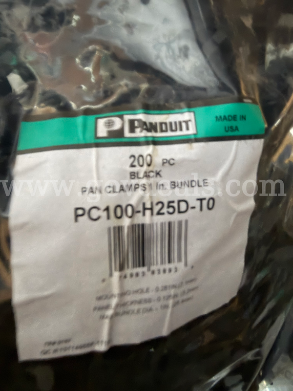 Panduit Pan Clamps 1" In Bundle Pc100-H25d-To 200 Pcs Black New In Bag *Will Ship*