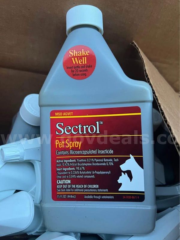 LOT OF 12 PCS 3M Sectrol Pet Spray 15 oz. use on both dogs and cats for fleas & ticks NEW IN BOX *CAN SHIP*