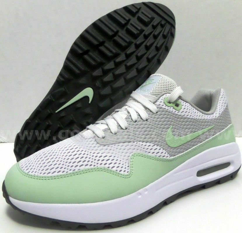 RARE/ Nike Air Max 1G Men's Golf Shoes/Cleats CI7576 111 COLOR White Jade SIZE 7.5 NEW *WILL SHIP*