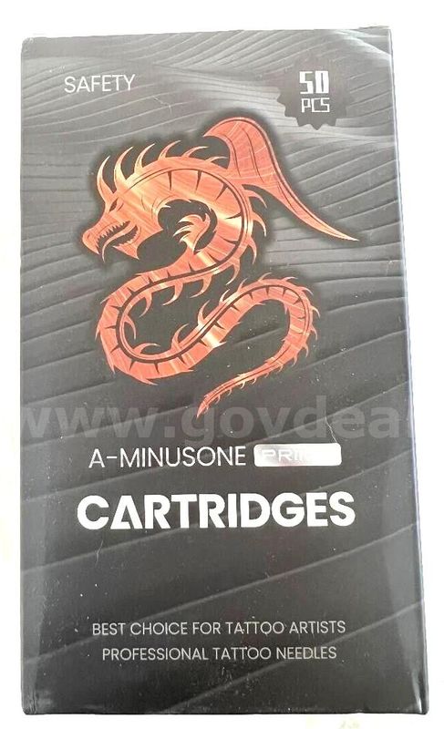 A-MINUSONE PRIME Tattoo Needles Cartridges, Mixed Size 50 Count Kit NIB EXP 2028 *WILL SHIP*