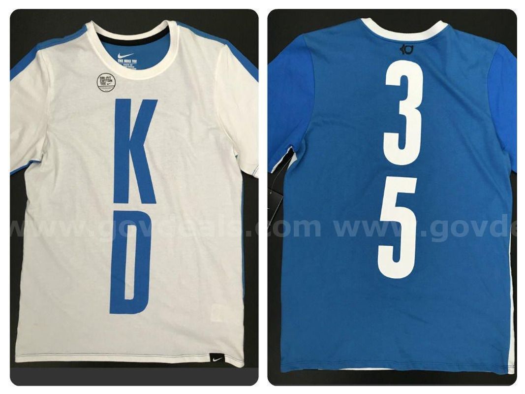 VINTAGE Nike Kevin Durant Split Mens T-Shirt Blue White 778464 101 SIZE 2XL/TWO EXTRA LARGE NWT *WILL SHIP*