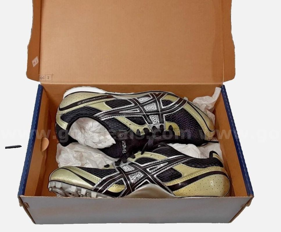 Original Authentic Asics Hyper MD 4 G101N Men's 7.5 Black Mesh Athletic Track & Field Spike Shoes