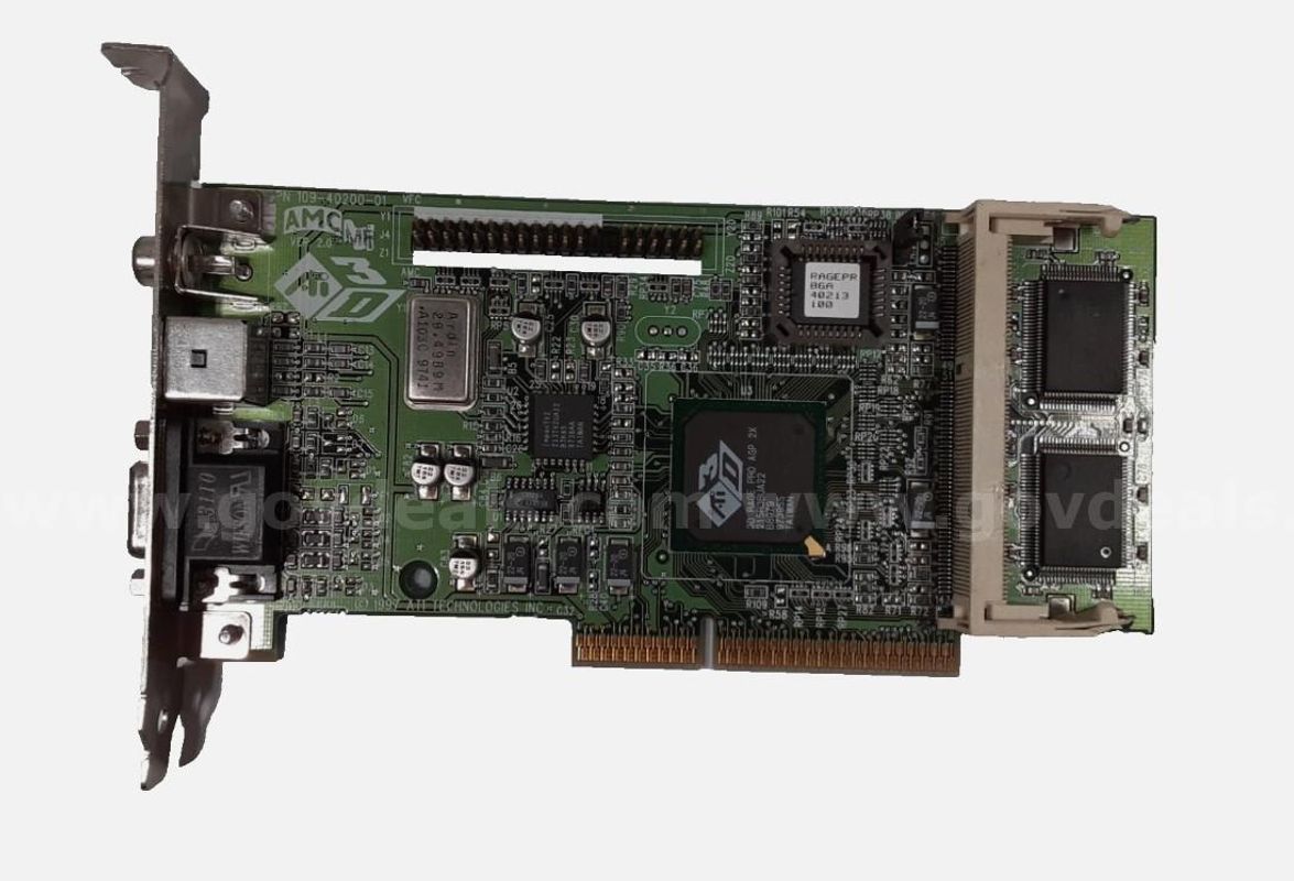 ATI 3D Rage Pro 2x AMC 109-40200-01 SGRAM AGP Video Graphics Card