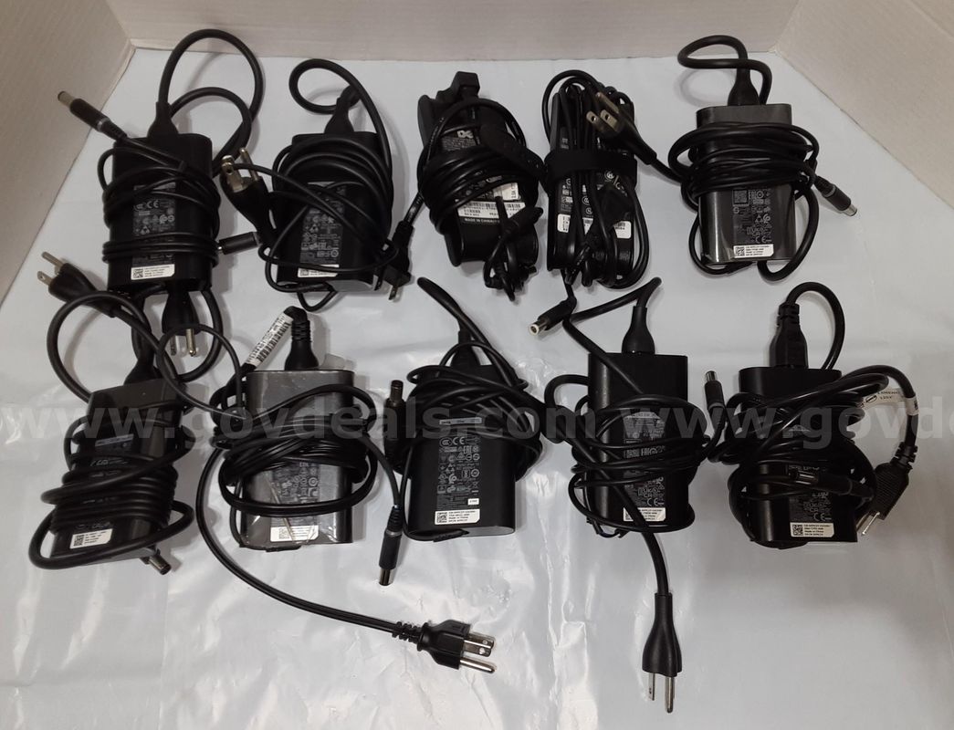 Lot of 10 - Dell 65 Watt Laptop Charger 65W 19.5V 3.34A Power Supply AC Adapter
