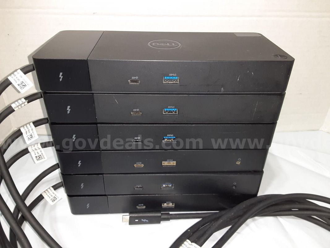 Lot of 6 - Dell Thunderbolt K20A USB-C Laptop Docking Station WD19TBS Dock