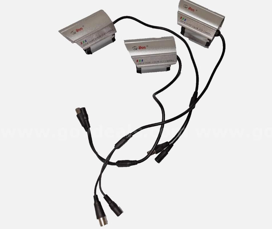 Lot of 3 - Q-See QD28414 Outdoor Day & Night Vision Color CCD Camera