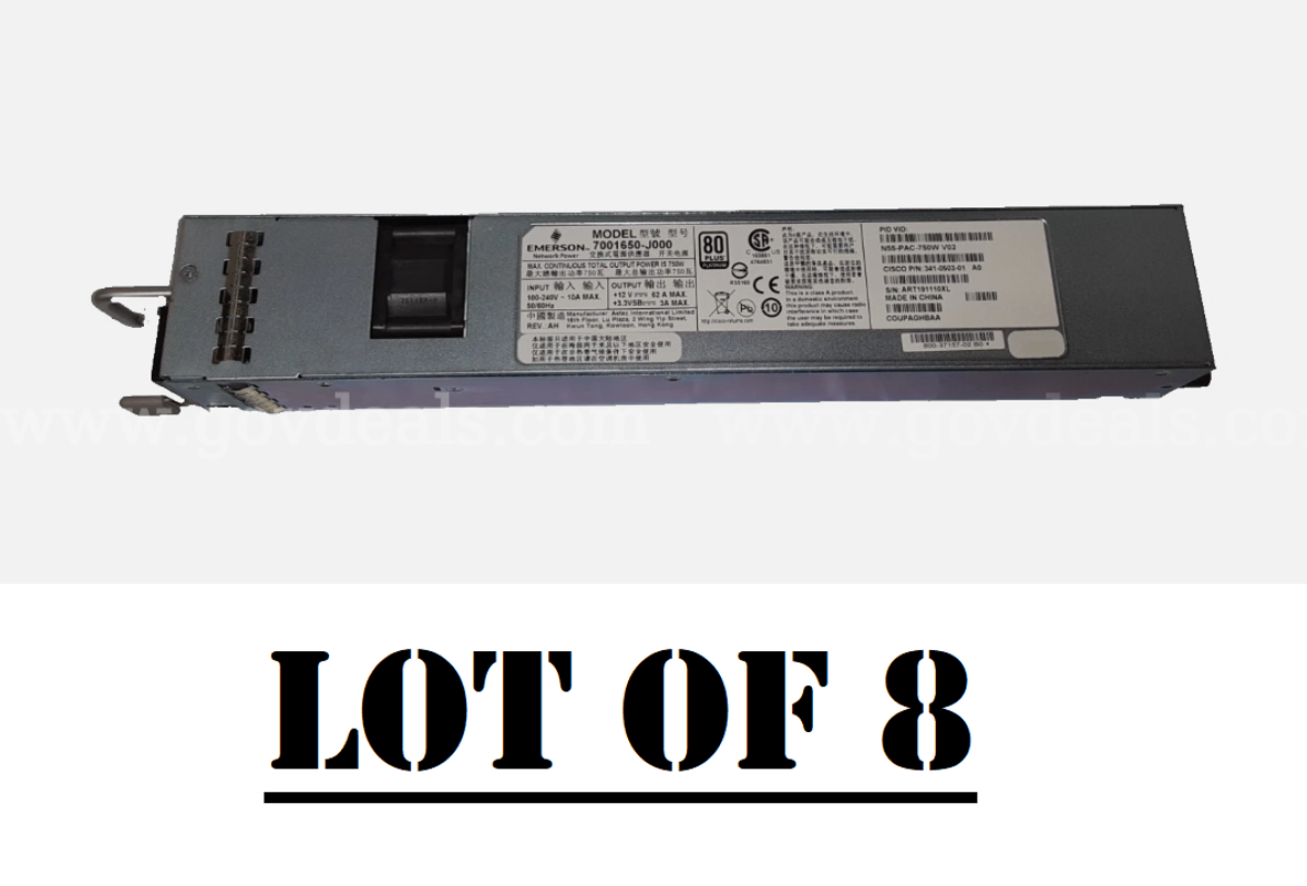 Lot of 8 - Emerson 7001650-J000 750W Hot-Swappable Server Power Supply PSU